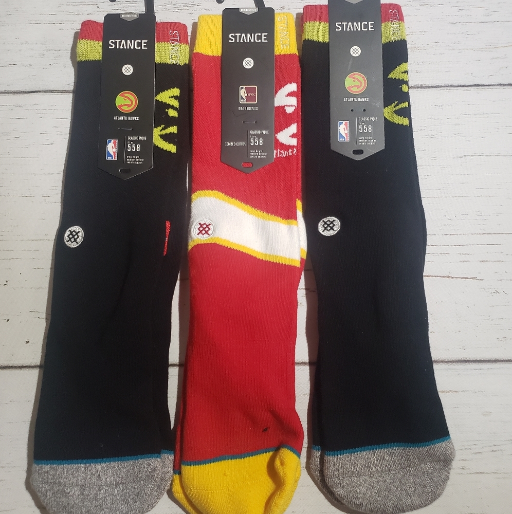 Stance Atlanta Hawks Men's Socks New Medium(6-8.5)
